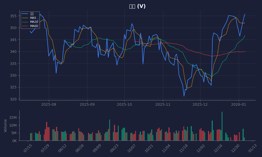 비자 주가 차트