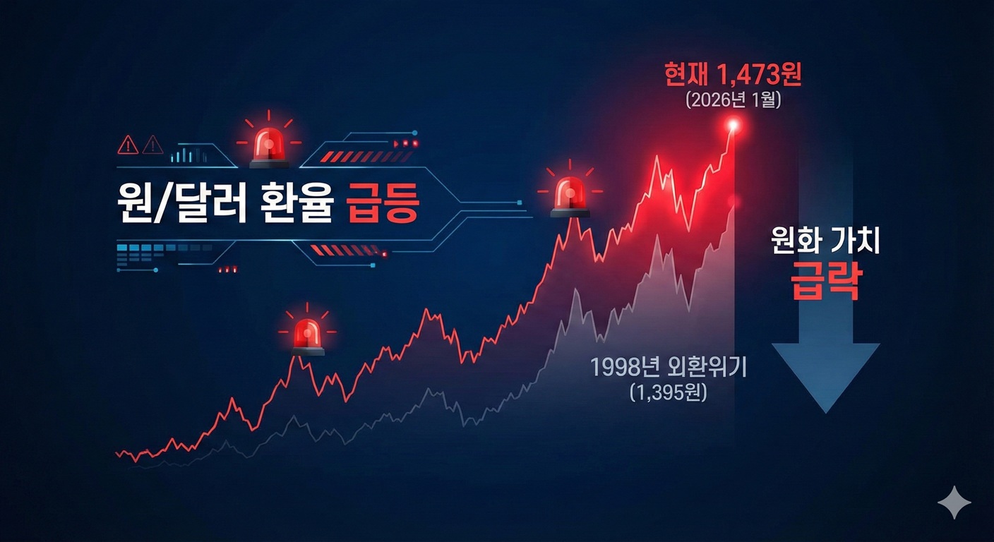 원/달러 환율 급등 - 1998년 외환위기 이후 최고치
